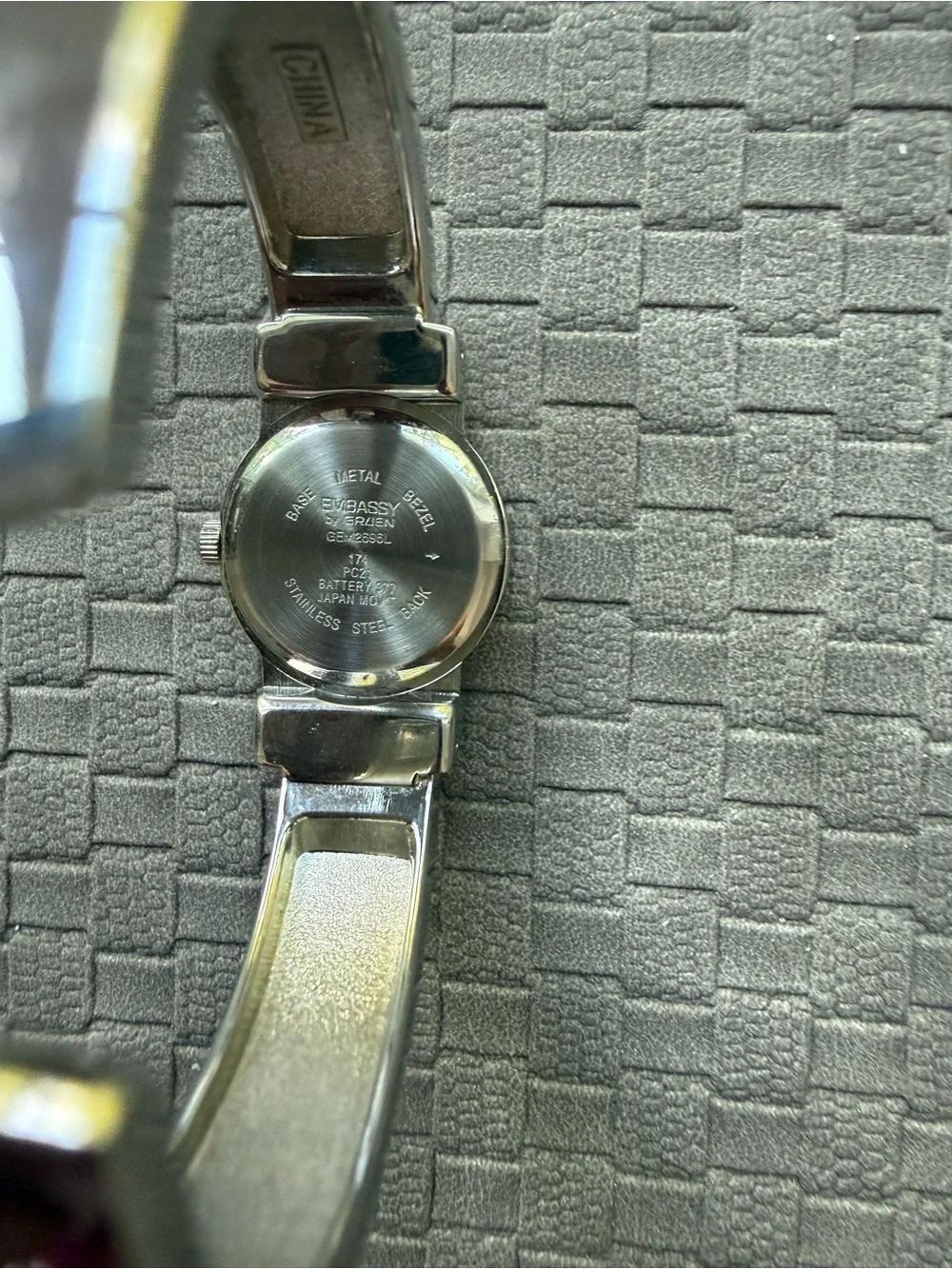 Embassy by Gruen snowflake Crystal-Accent Women's Bracelet Cuff Watch